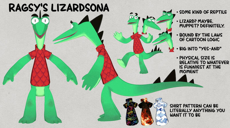 Character reference sheet for Ragsy