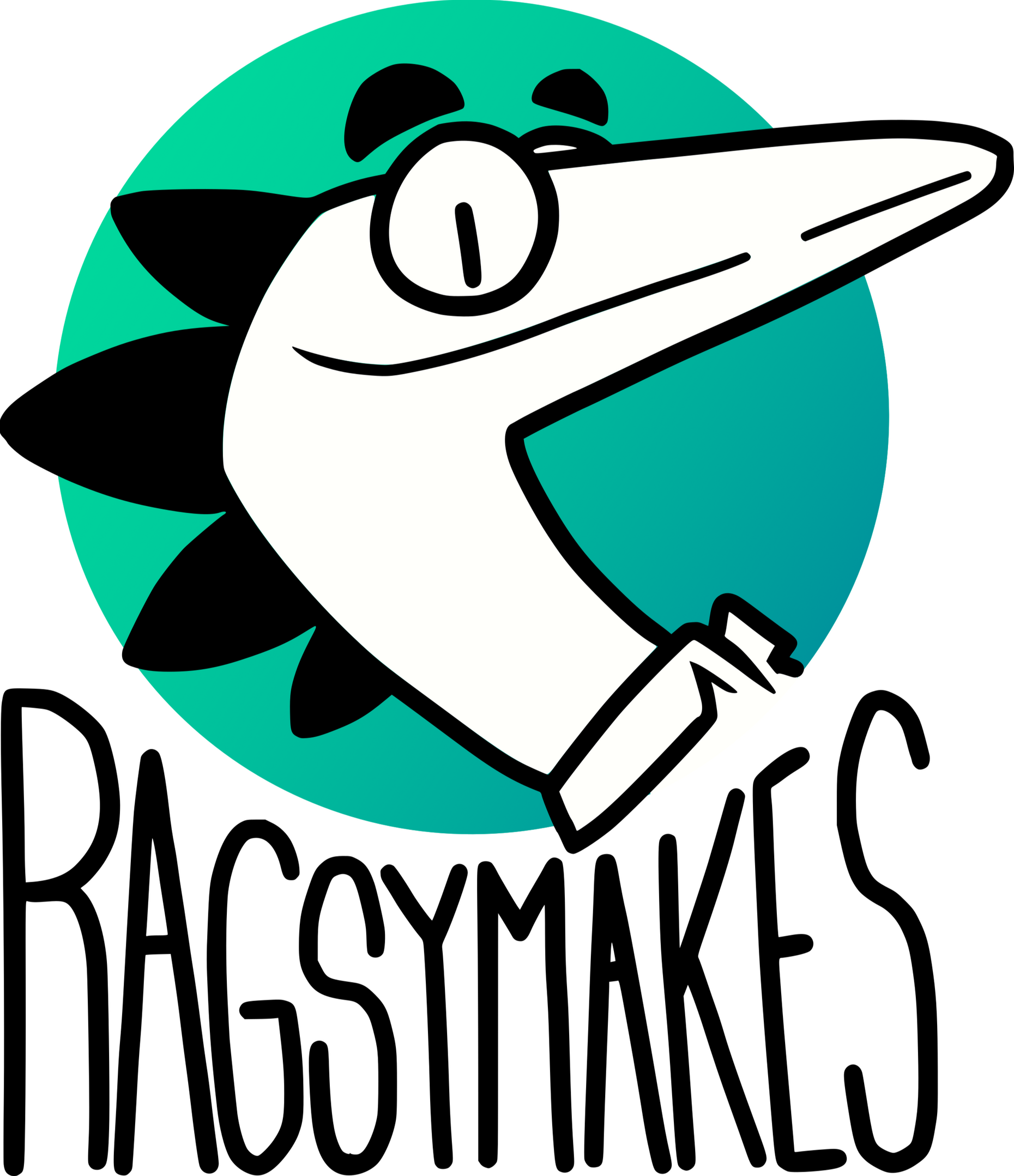 Cartoon drawing of a lizard smiling and looking at the camera. Captioned Ragsymakes